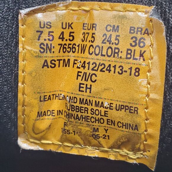 Skechers Mens Work Boot Steel Toe Black Size 7.5 Wide Slip & Oil Resistant 7.5W - Picture 7 of 13